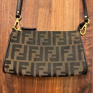 Fendi mini FF Fabric Pochette